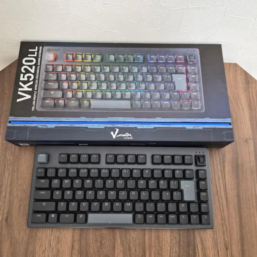Elecom Vcustom VK520LL 75 Low Profile Mechanical Gaming Keyboard Red Axis 783g