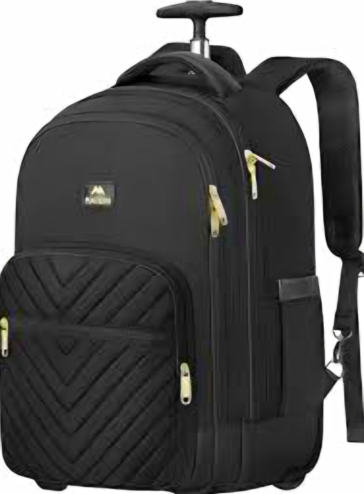MATEIN Black Rolling Laptop Backpack w/ Wheels, Telescopic Handle, Bottle Pocket