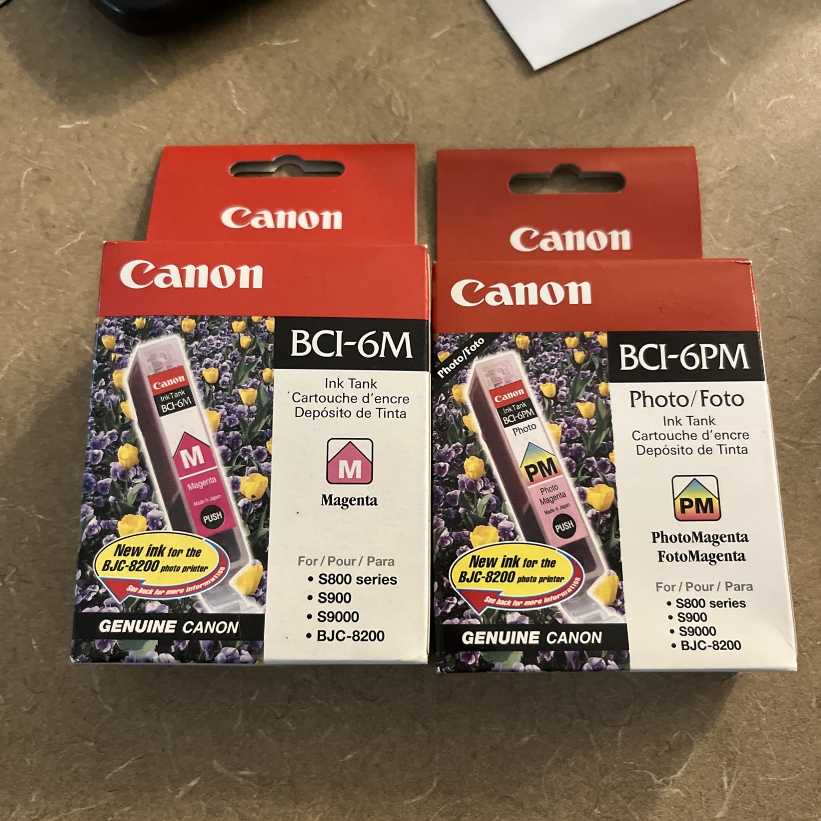 NEW GENUINE - CANON BCI-6PM PHOTO MAGENTA Ink Cartridge - 4710A003 - Lot Of 2