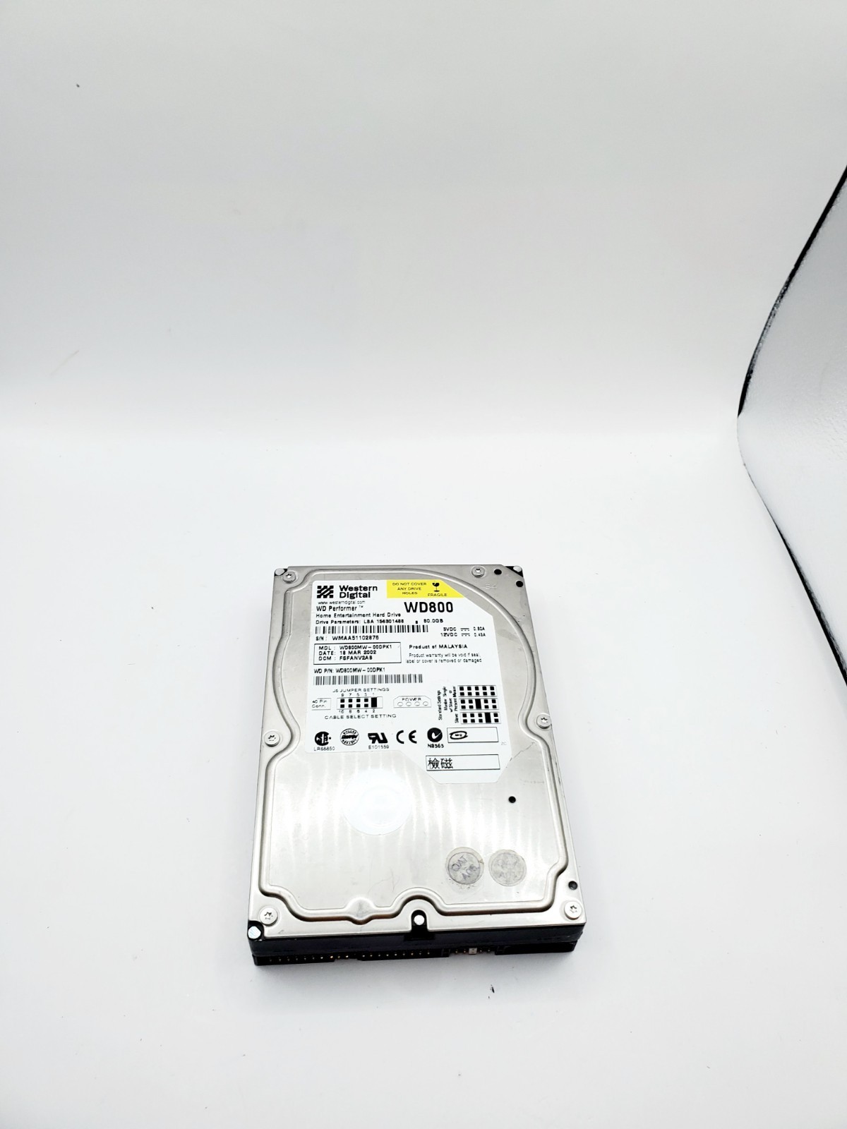 Western Digital Caviar WD800 Hard Drive 80 Gig SATA WD800JD or WD800BB