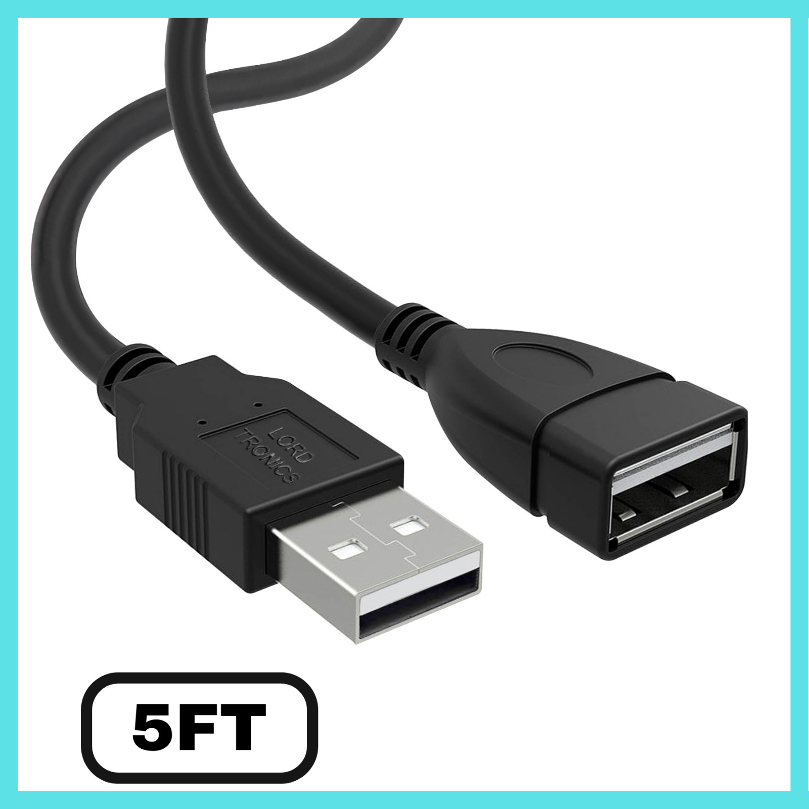 3/5/10 Feet USB A Male to USB A Female Extension Cable USB Adapter Extender LOT