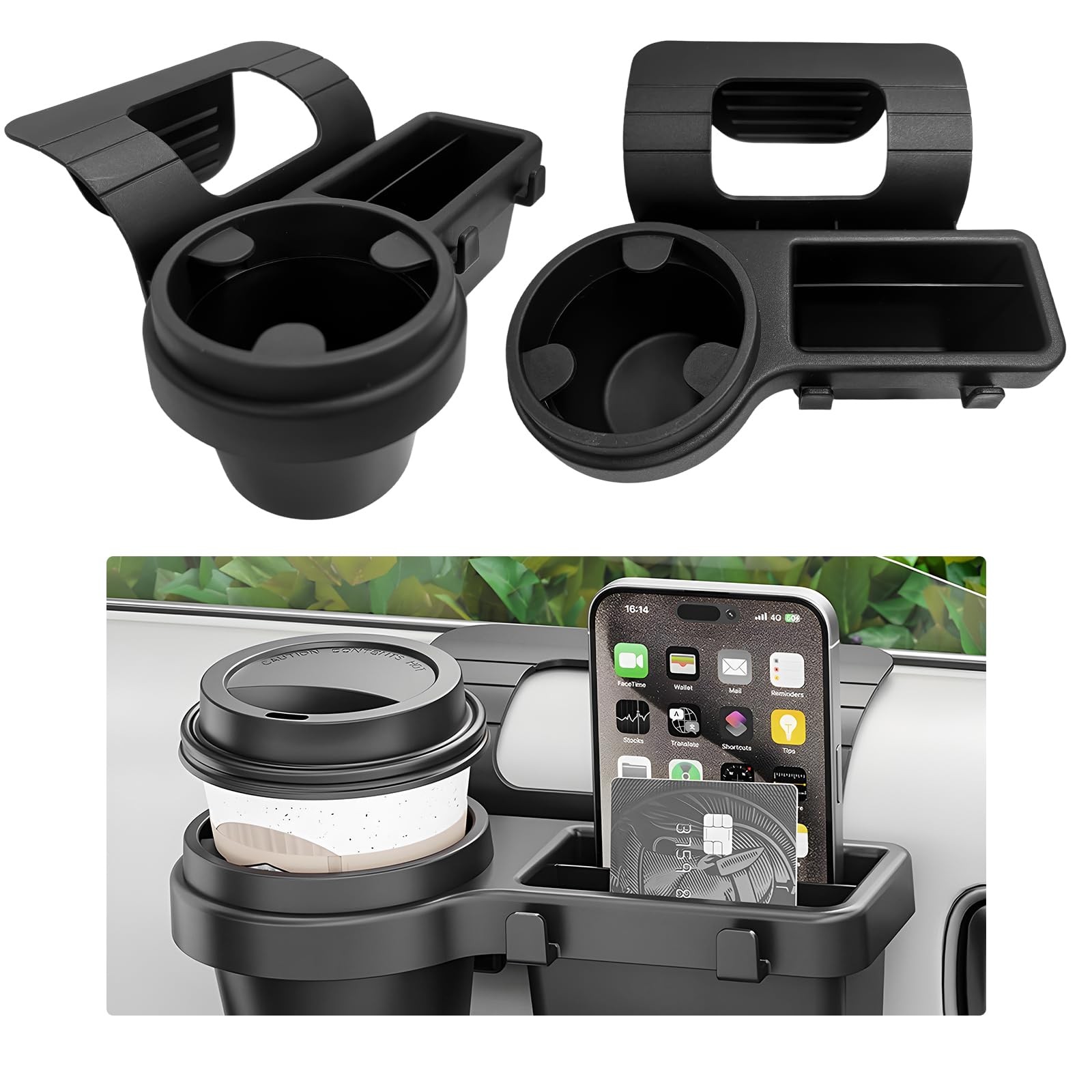 2 PCS Car Window Multifunctional Storage Organizer, Vehicle Door Side Hanging...
