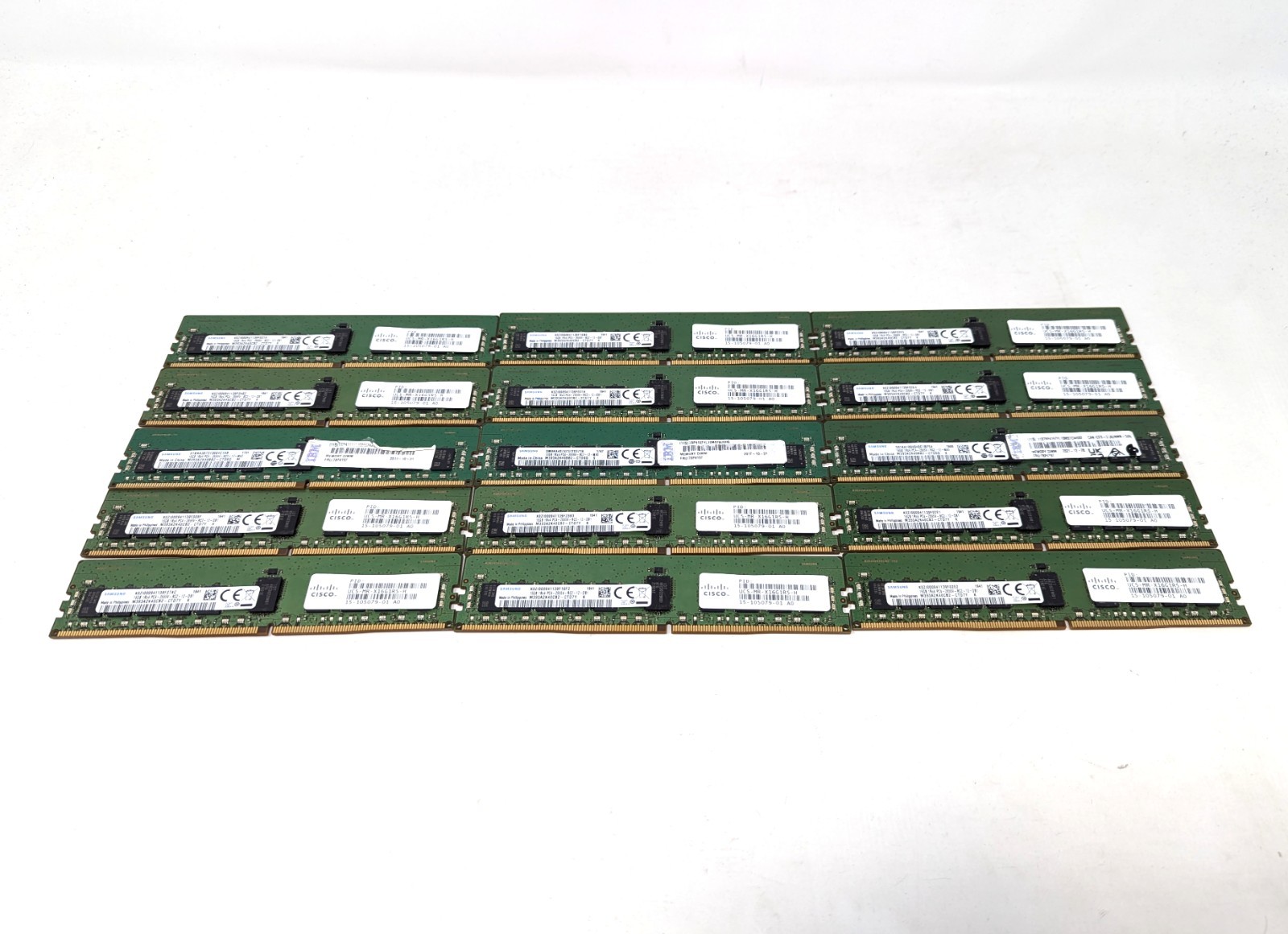 Lot of 15 Samsung 16GB 2Rx8 PC4-2666V Server DDR4 RAM Memory - Fully Tested