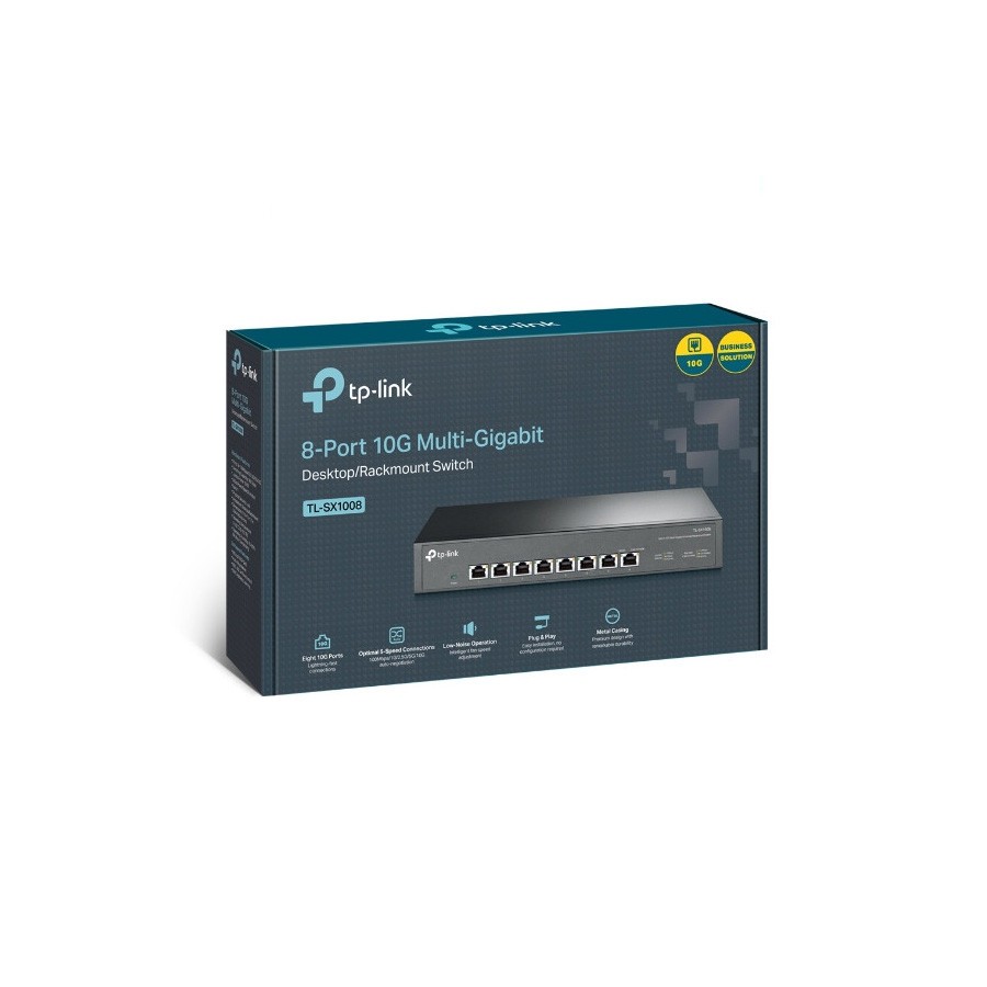 TP-Link TL-SX1008 8-Port 10G Desktop/Rackmount Switch 160Gbps Intelligent Fan