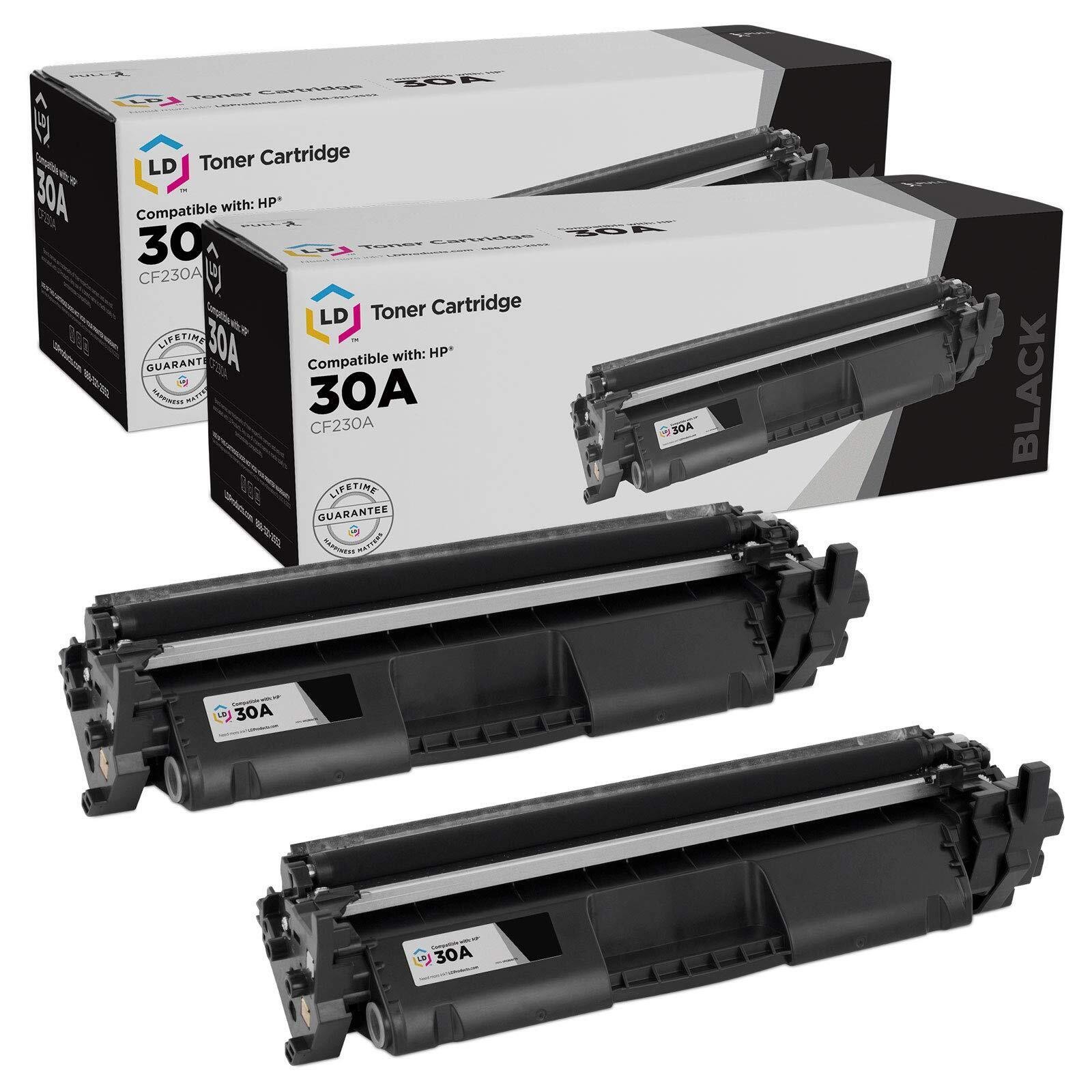 LD 2PK Replacement HP 30X CF230X HY Black Toner Cartridge LaserJet M203 MFP M227