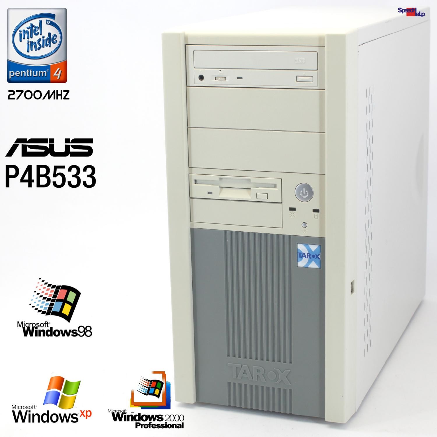 ASUS P4B533 Desktop PC Parallel LPT Pentium 4 2700MHz ATI Windows 98 RS-232