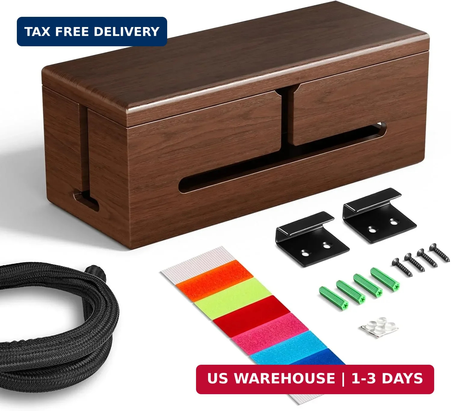 Large Cable Management Box-Stylish Wire Organizer, Wire Concealer and Wire Manag