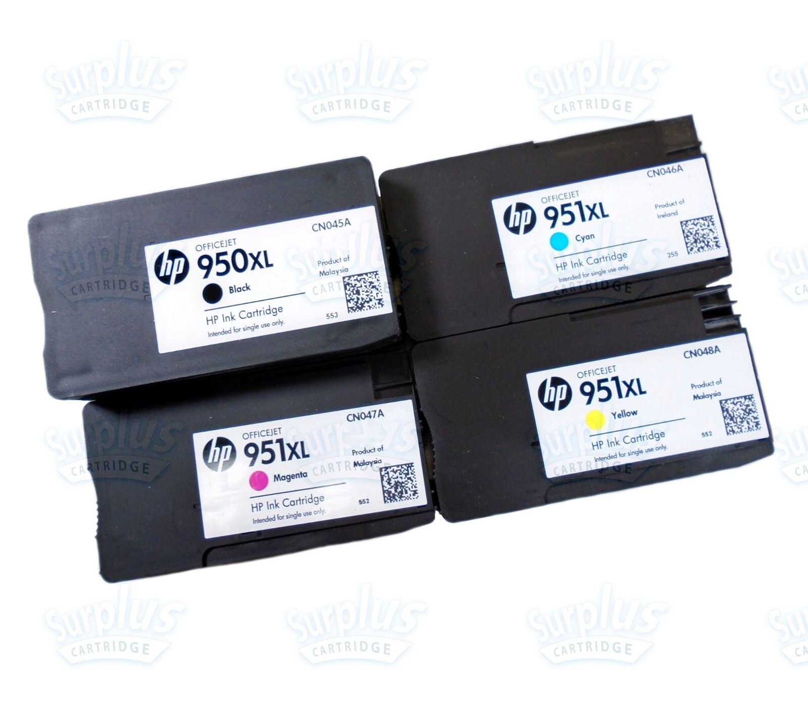 4pk Genuine HP 950XL Black & 951XL 3-Color OfficeJet 8620 8600 8630 