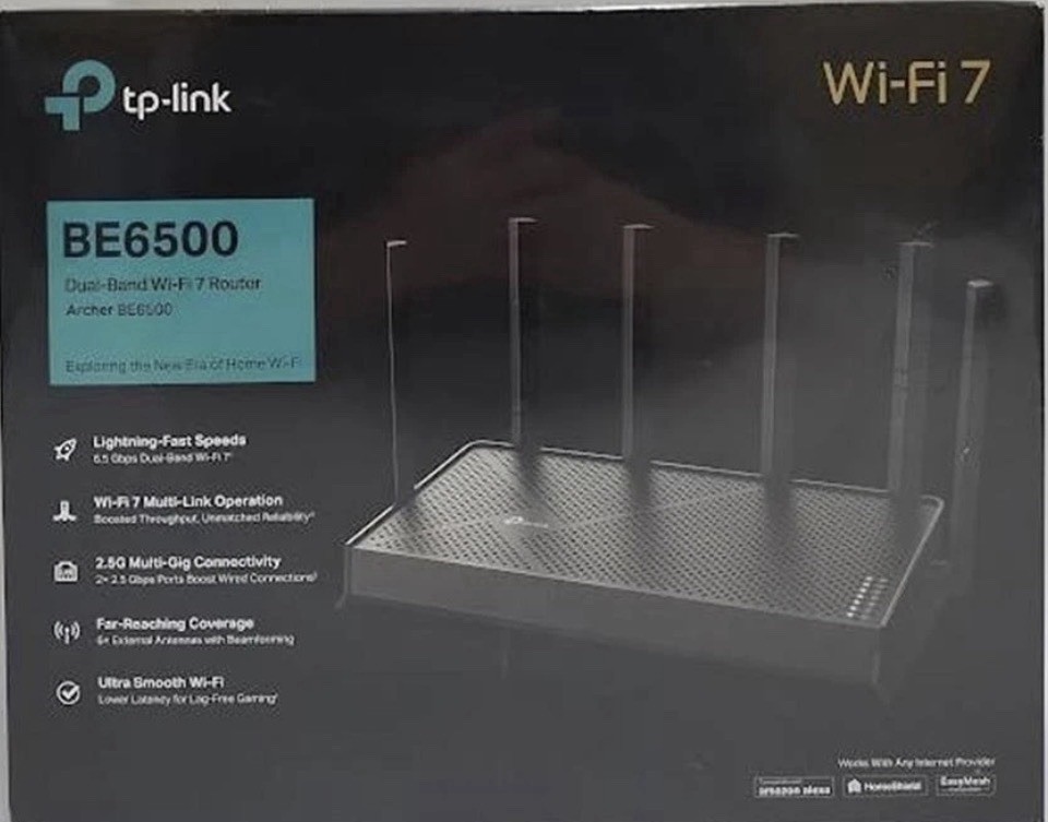TP-Link Archer BE6500 Dual-Band Mesh Wi-Fi 7 Router