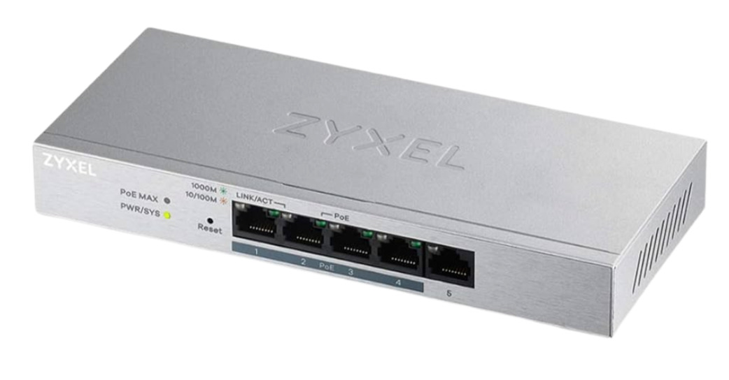 Zyxel 5 Port Gigabit Web Wireless Managed Switch Network IP VoIP Phone Cameras