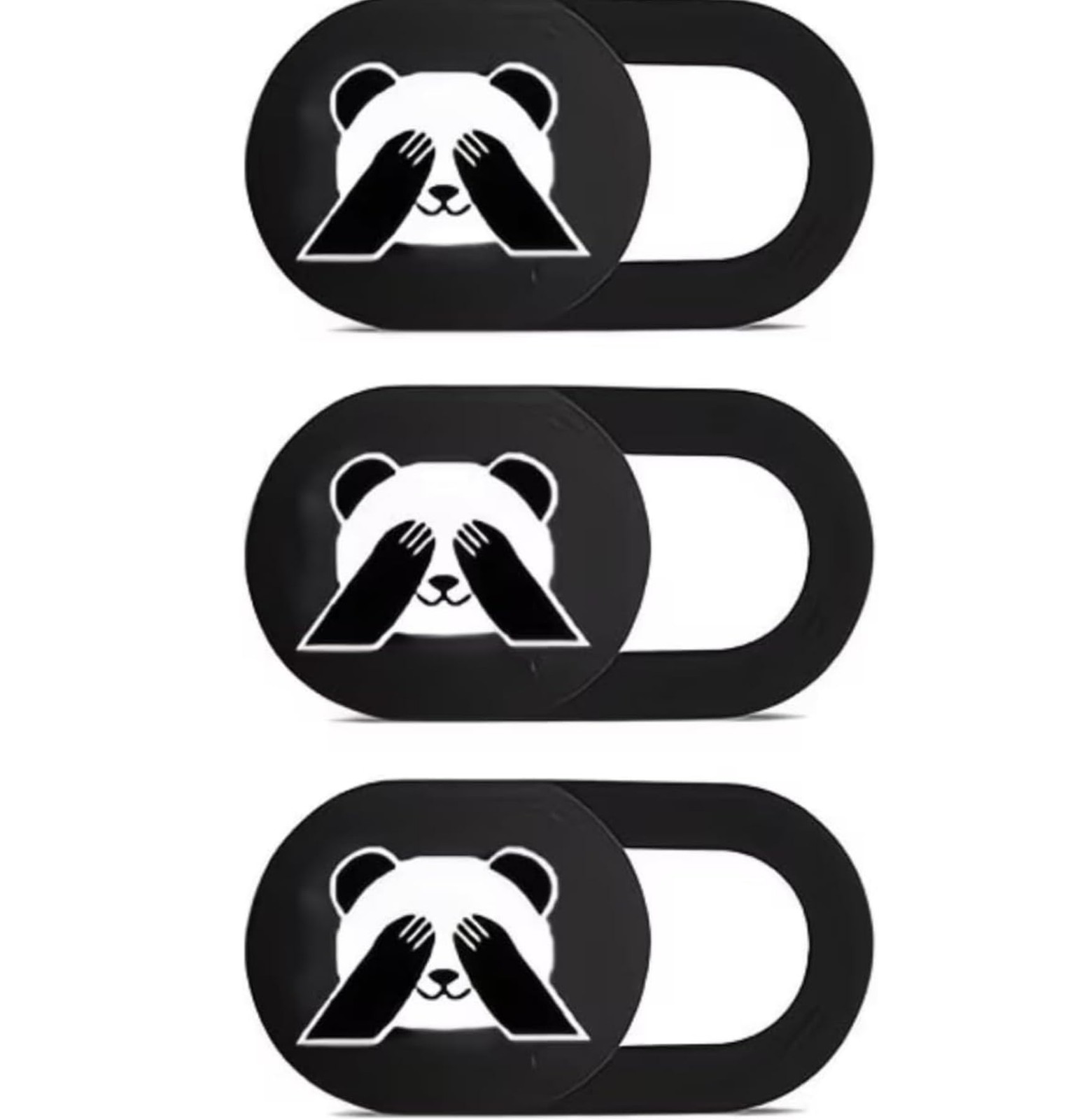 3Pcs Cute Panda Webcam Cover Slide, Ultra Thin Laptop Camera Cover Slider for...