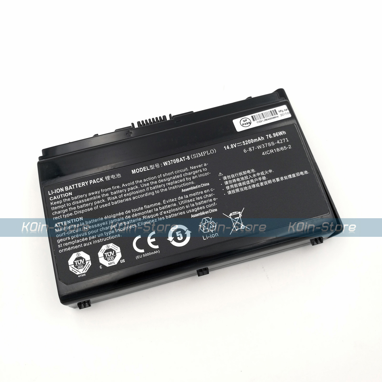 Genuine W370BAT-8 OEM Battery for Clevo K590S K790S K650C NP6350 NP6370 W350ET