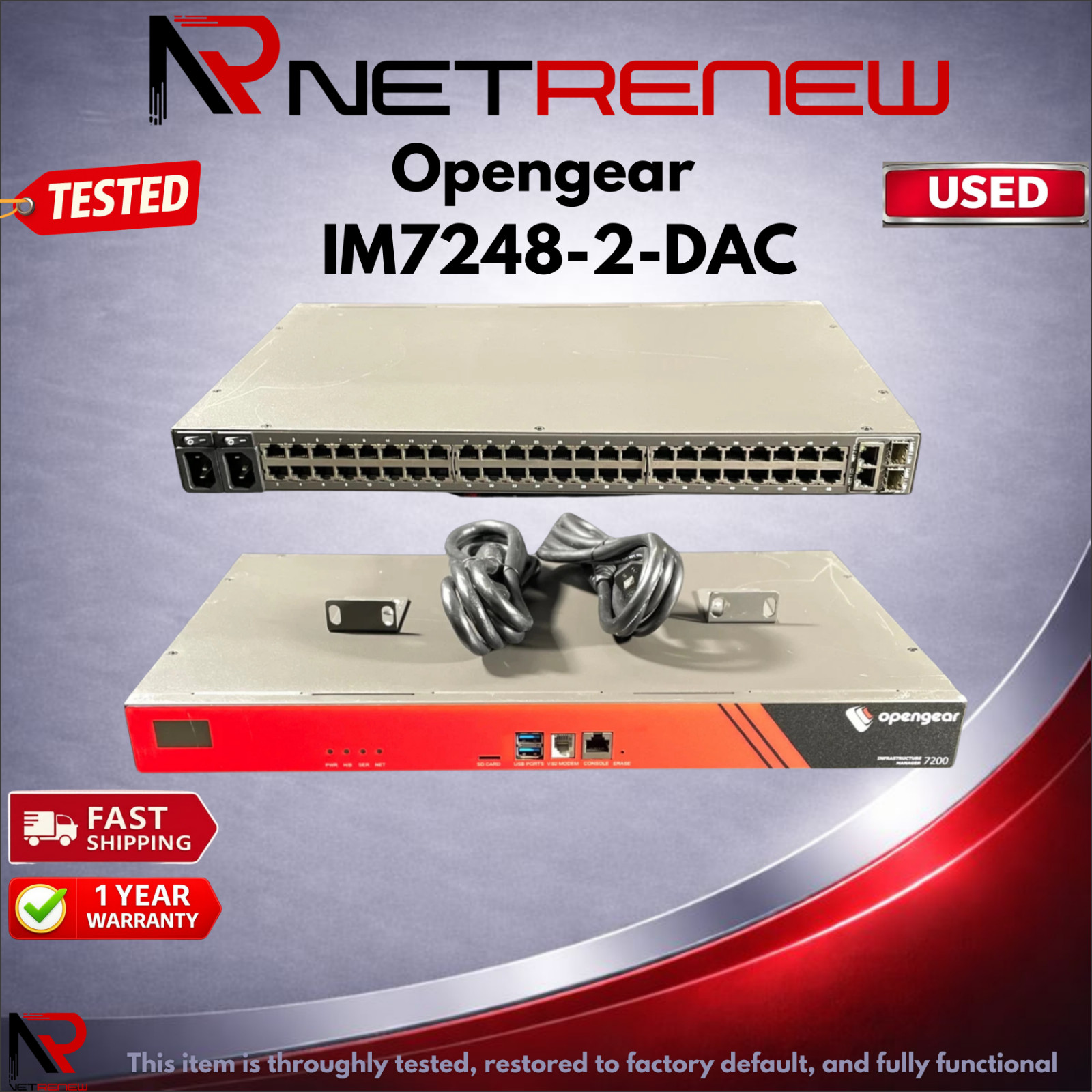 Opengear IM7248-2-DAC 48 Port Console Server  Remote Management