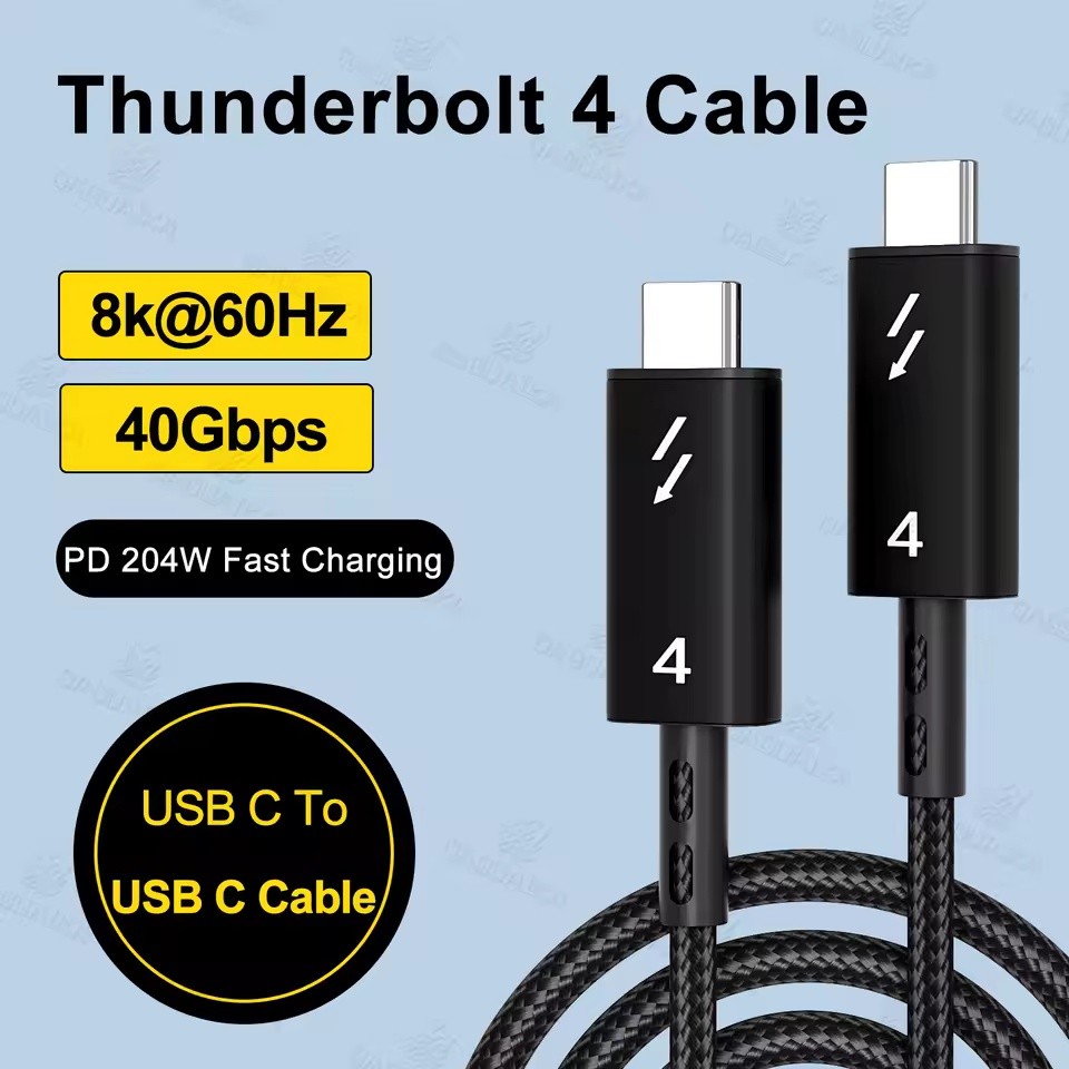 USB 4.0 Type CC Cable 1.5 Meter GEN2 E-Marker 40GB Premium