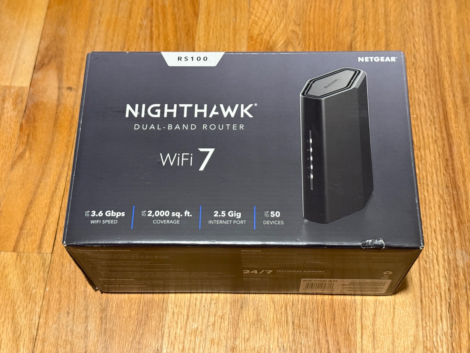 NETGEAR Nighthawk RS100 WiFi 7 BE3600 Router RS100-100NAS Open Box 3.6Gbps
