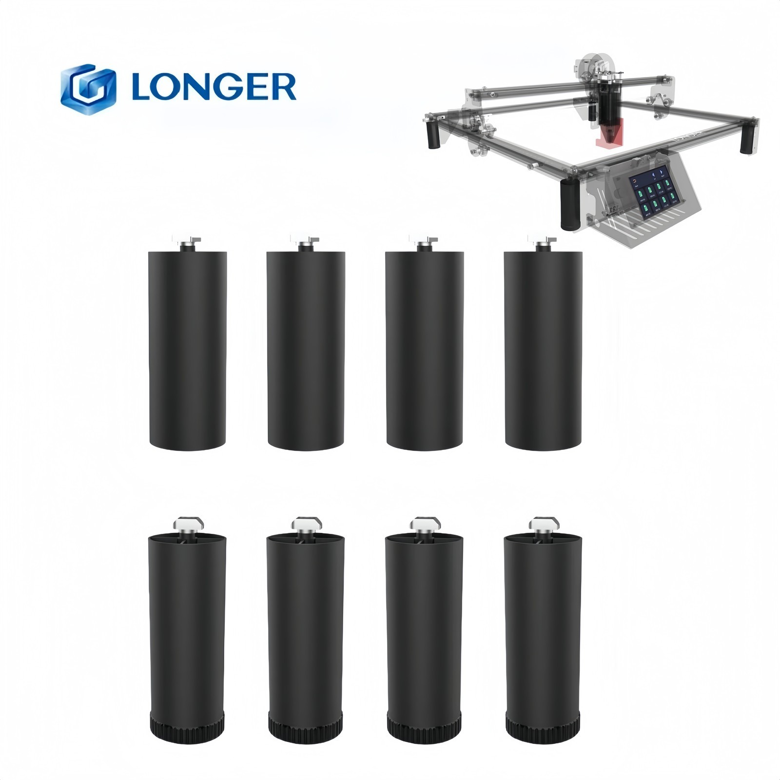 LONGER 8Pcs B1 Laser/RAY5 Laser Engraver Raiser Raised Footpads 50MM-60MM NEW