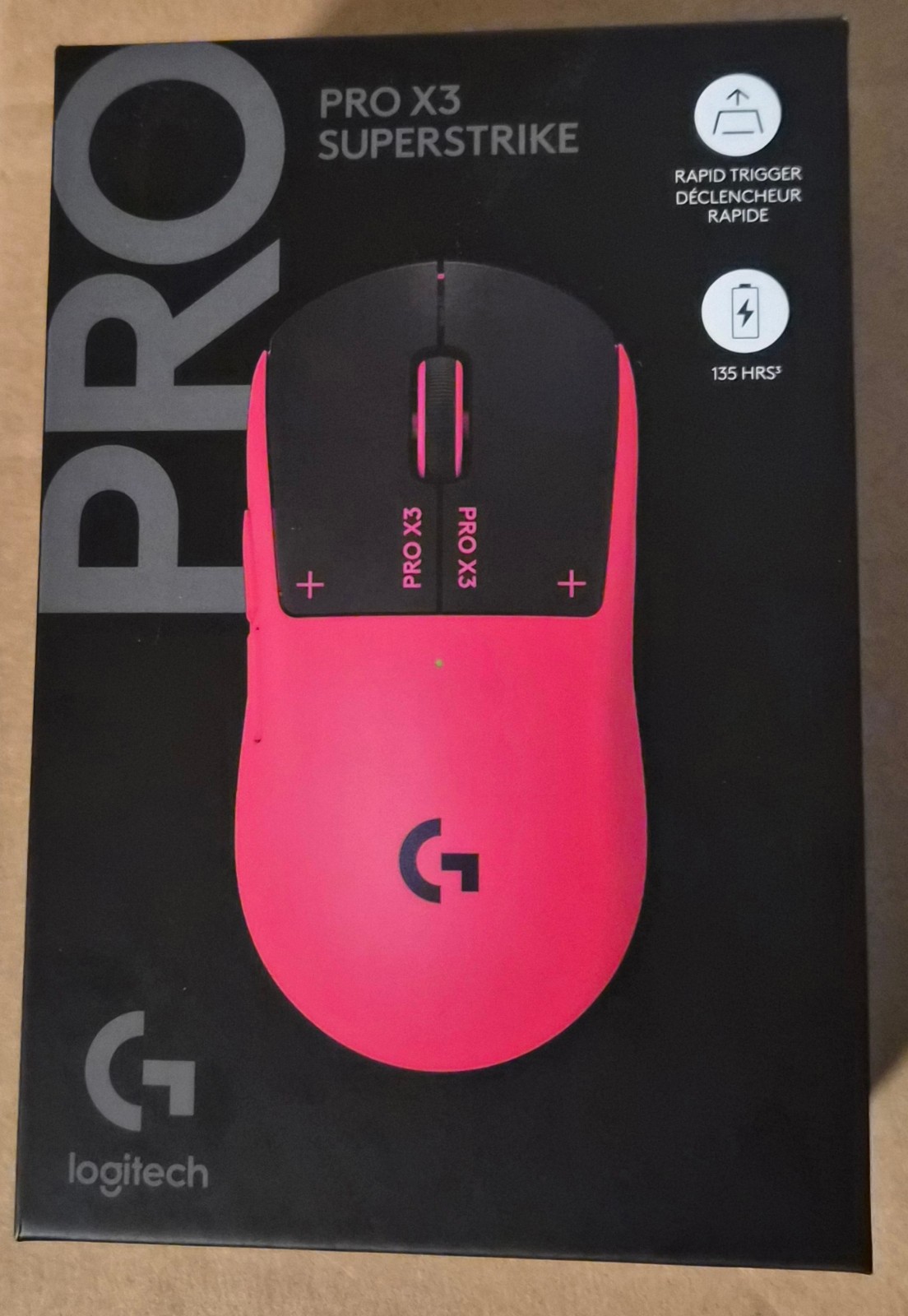 Logitech G PRO X3 SUPERSTRIKE Gaming Mouse ~  Magenta Pink ~ New In Box / Sealed