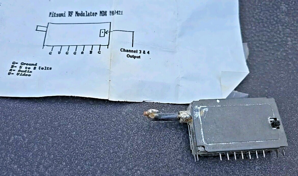 Mitsumi MDX-VA3421 RF modulator Commodore? motherboard Vintage Electronics