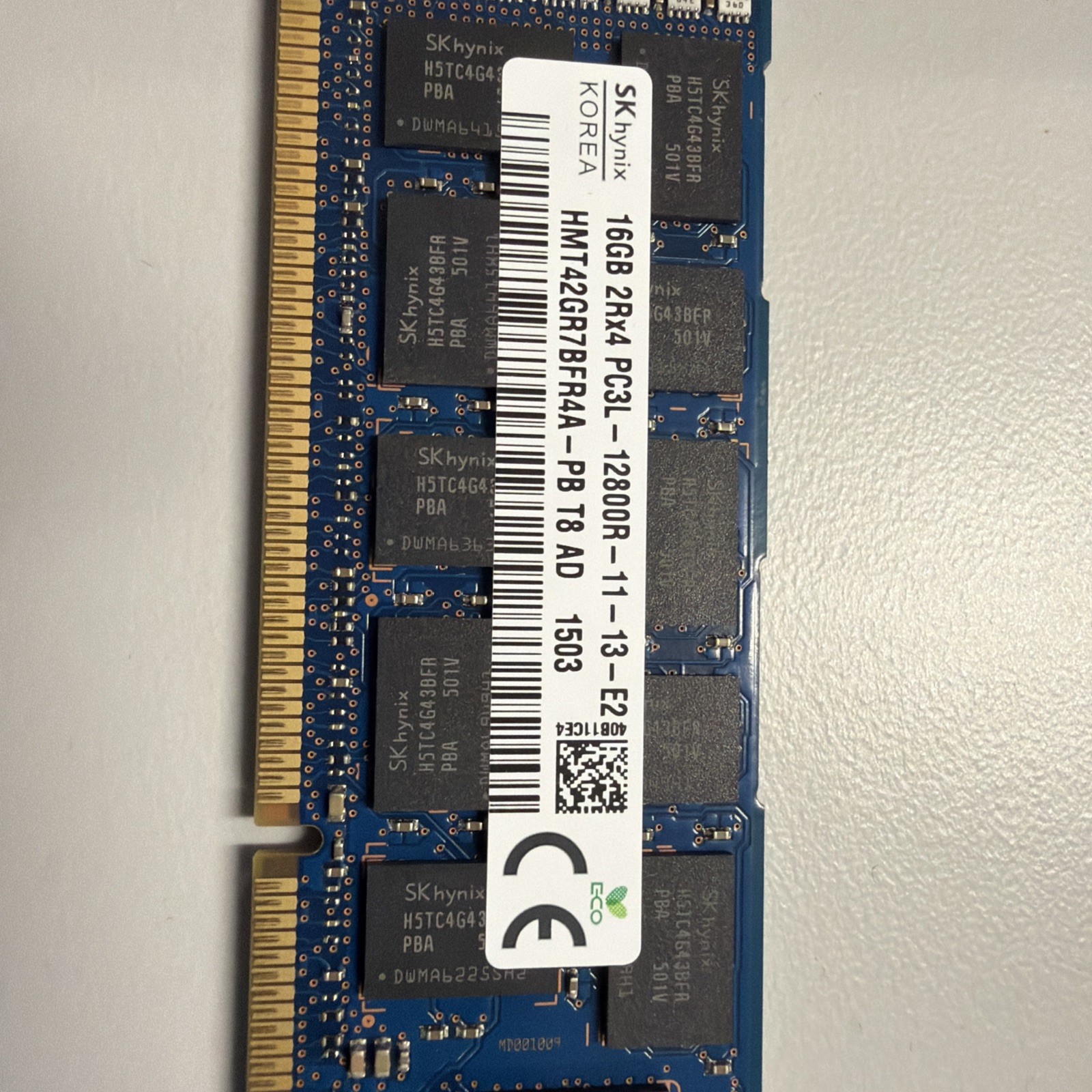 HMT42GR7DFR4A-PB HYNIX 16GB 2RX4 PC3L-12800R DDR3-1600MHz MEMORY 