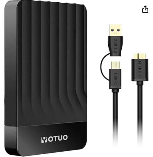 YOTUO 500GB External Hard Drive, USB 3.0 Portable External HDD