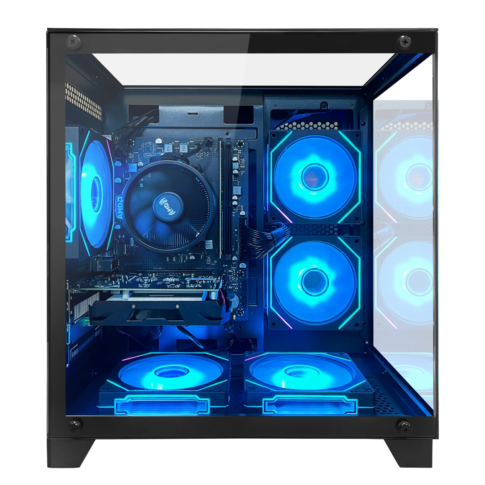 Suevery Gaming PC Desktop - AMD Ryzen 5 3500X, Radeon RX 560, 16GB DDR4 RAM, 512
