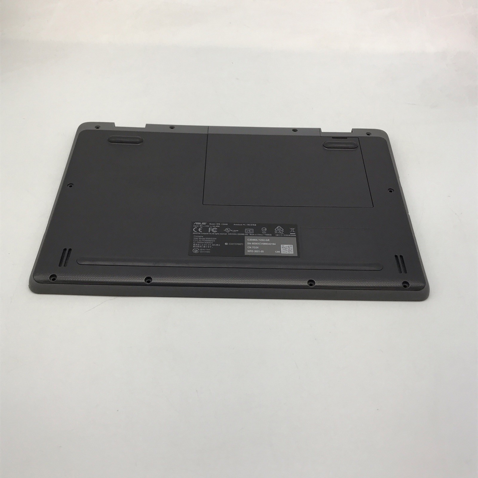 Asus 11 Chromebook C204MA-YZ02-GR Bottom Case w/ Control Panel