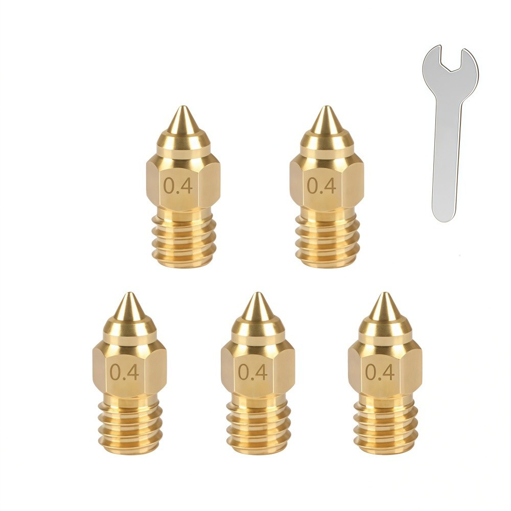 5Pcs Brass Hotend Extruder Nozzles  For CR-6 SE/Ender-3/Ender-5/Ender-3 S1
