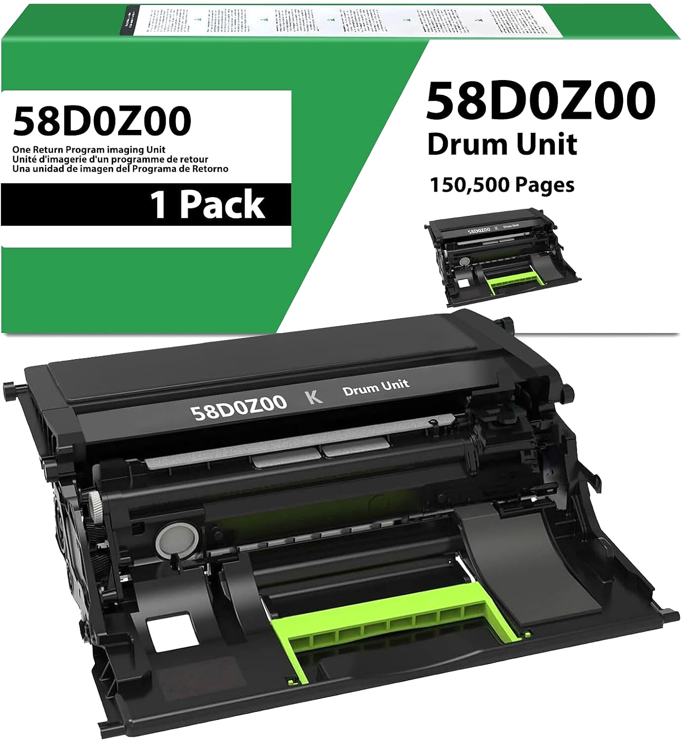 58D0Z00 Drum Unit for Lexmark MS725 MS821 MS823 MS825 & MX721 MX722 MX822 Series