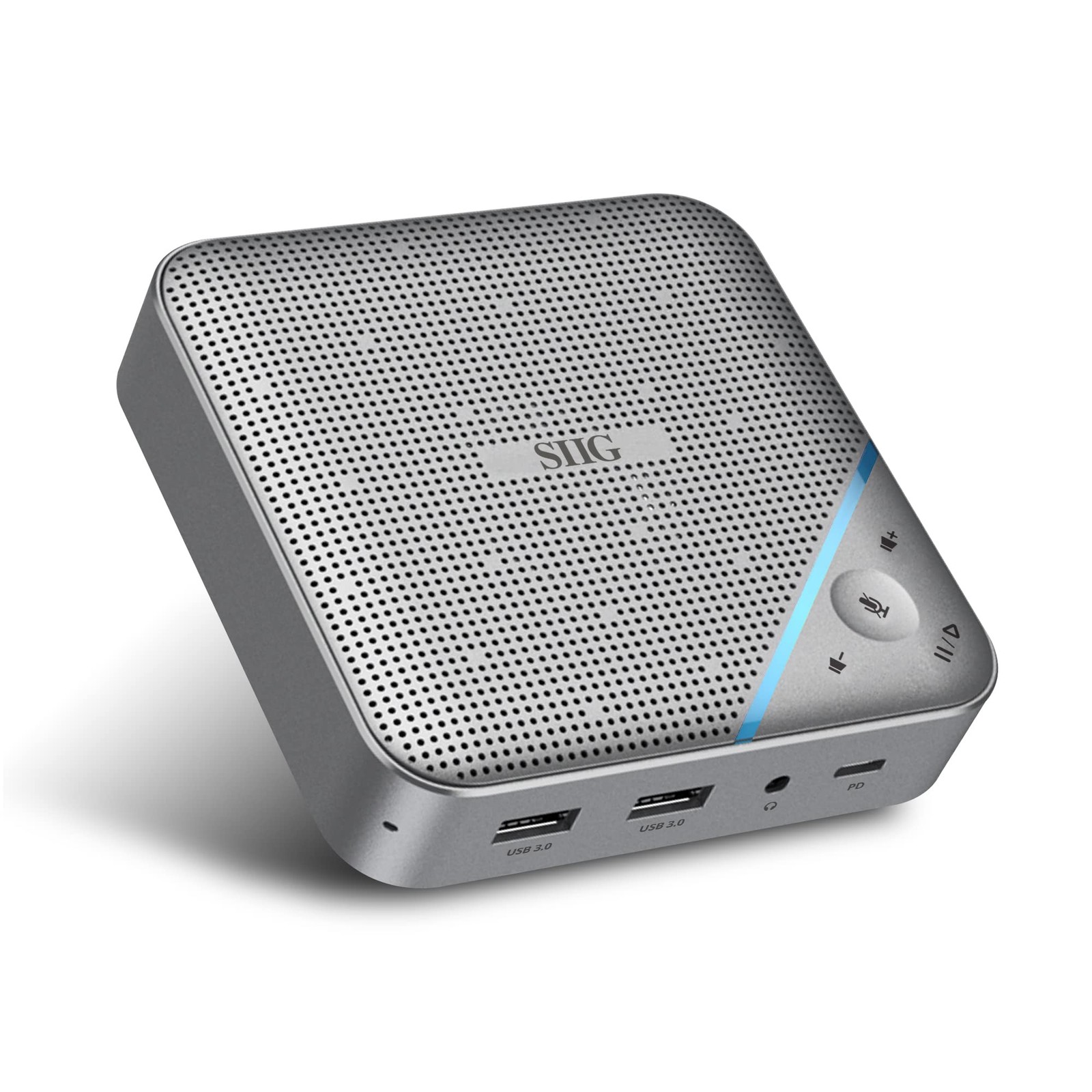 SIIG USB-C Mini Dock with Conference Speaker, 4K HDMI, 85W PD, JU-DK0S11-S1