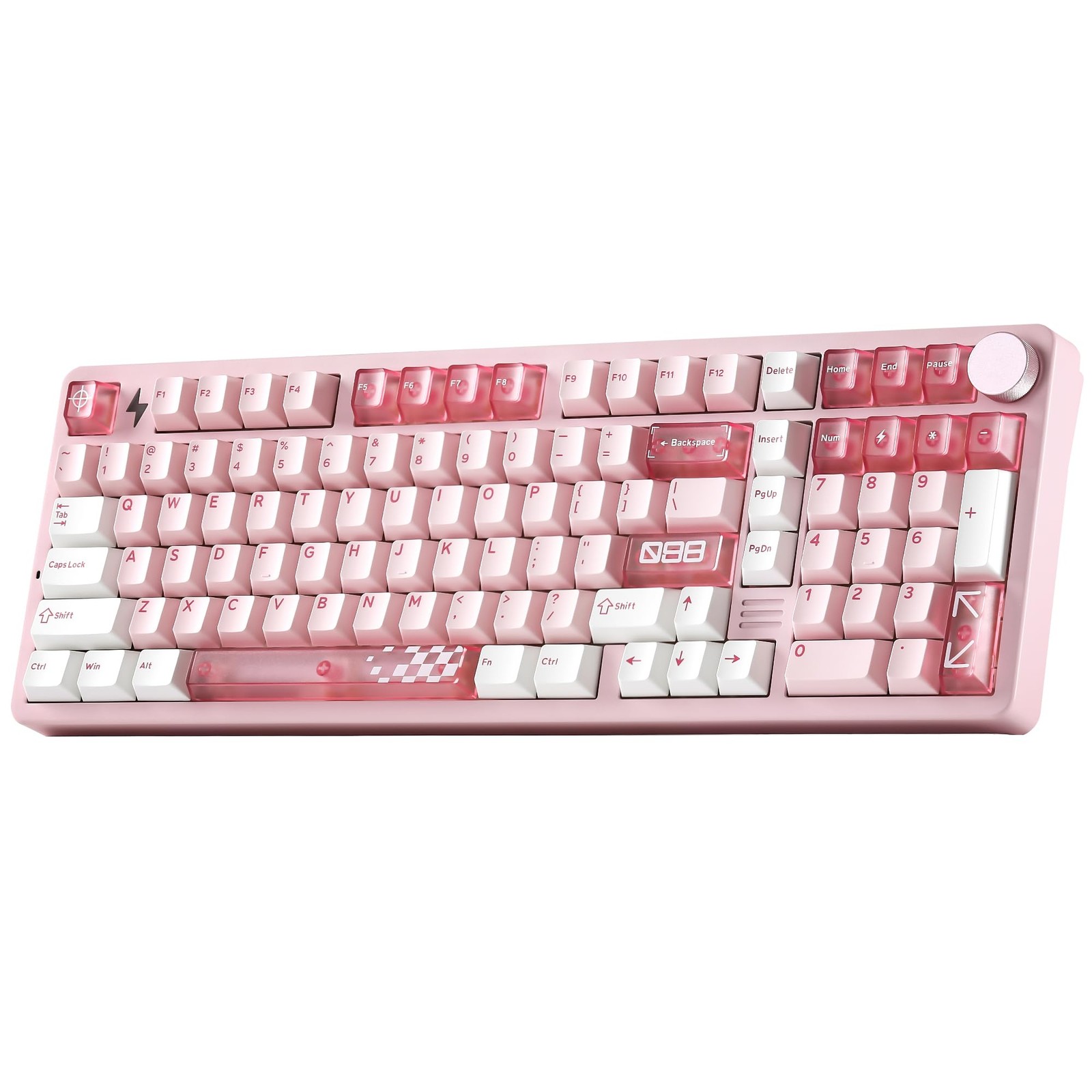 YUNZII AL98 PRO Aluminum Wireless Mechanical Keyboard(Pink,Candy Switch)