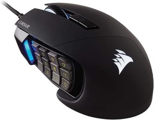 Corsair Scimitar RGB Elite, Backlit RGB LED Gaming Mouse 18K DPI - Black