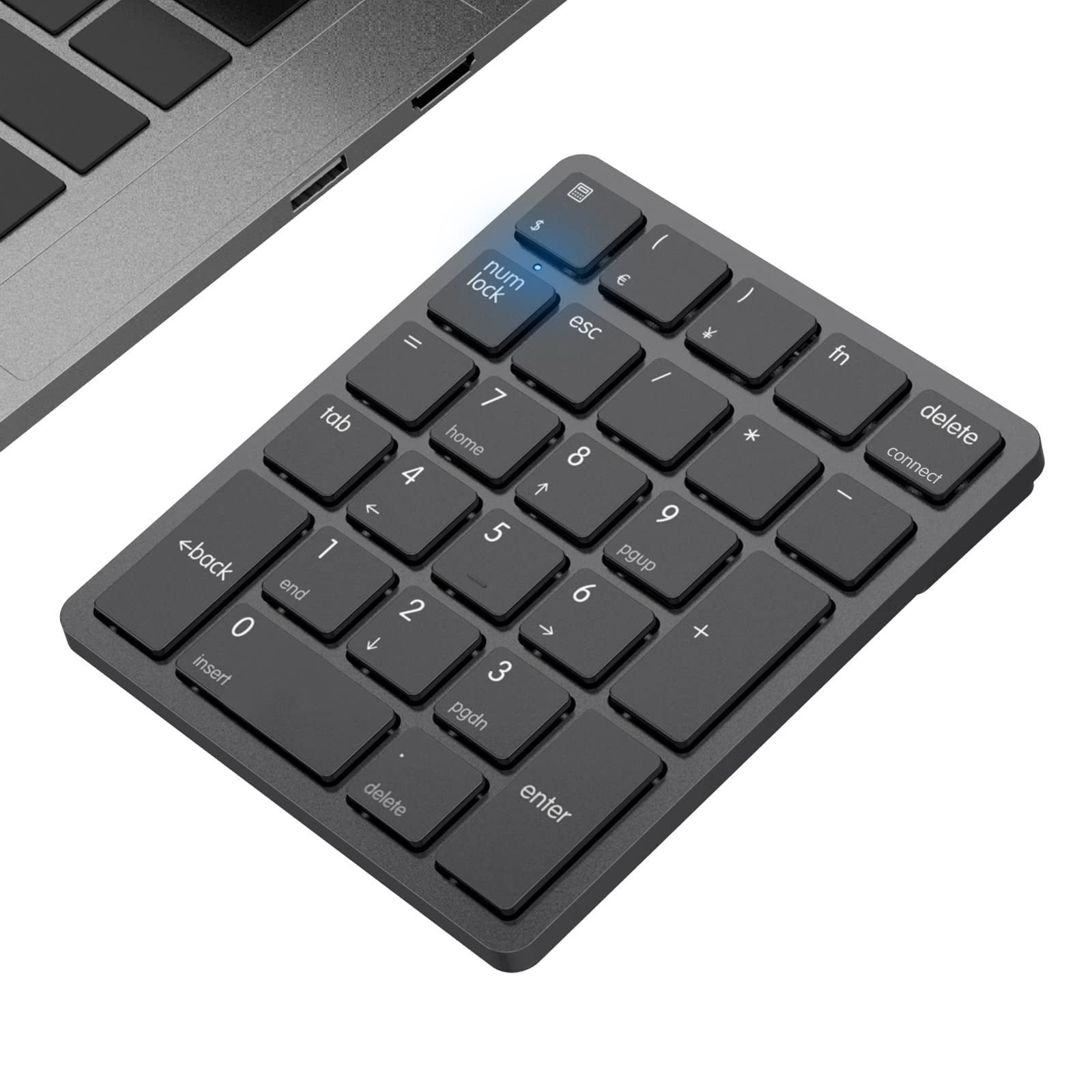 havit Bluetooth Number Pad Wireless Numeric 4.1L x 4.8W x 0.6H inches, Black