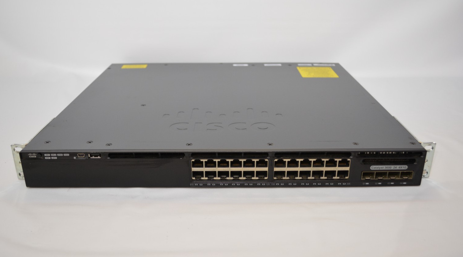 📶 Cisco WS-C3650-24TS 24-Port Gbit Switch | w/ Rack Mount Brackets & Power Cord