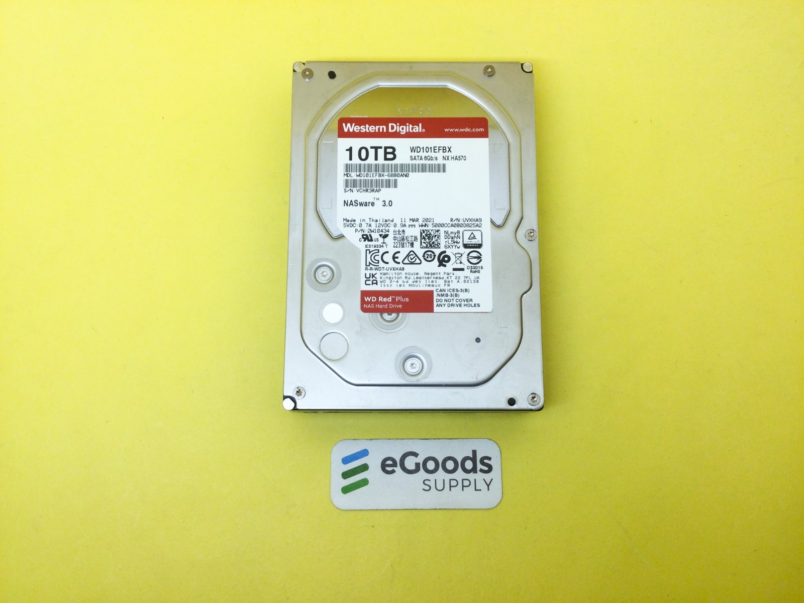 WD Red Plus 10TB 7.2K SATA 6Gb/s 256MB 3.5'' Internal NAS HDD WD101EFBX