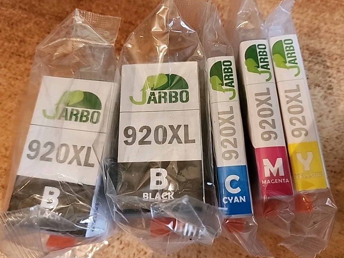 Lot 5 Jarbo Compatible Ink Cartridge Replacement HP 2 920 Xl B C M Y Black Cyan
