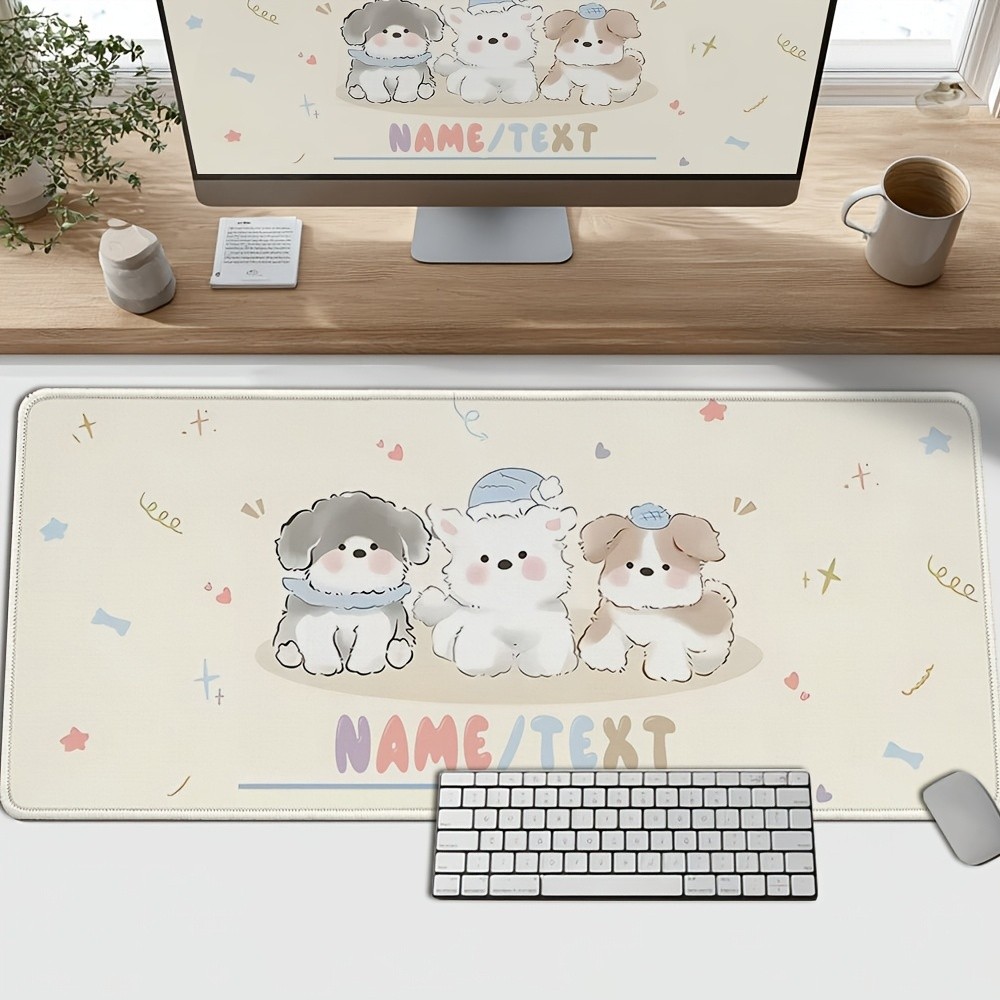 2D Flat, 1 Custom-made Large-sized Esports Gaming Mouse Pad, Thickened Rubber