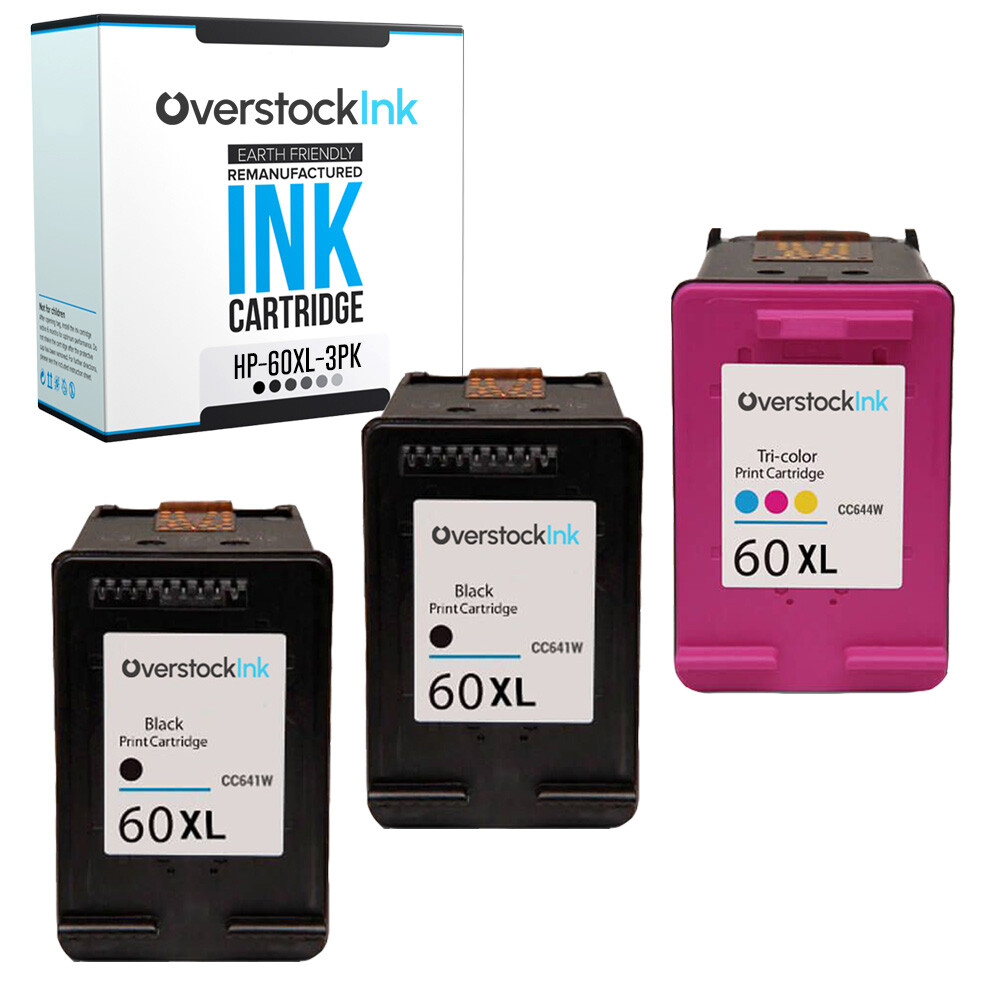 3PK Compatible OSI HP 60 XL Ink Cartridges for HP PhotoSmart C4600 C4635 C4640