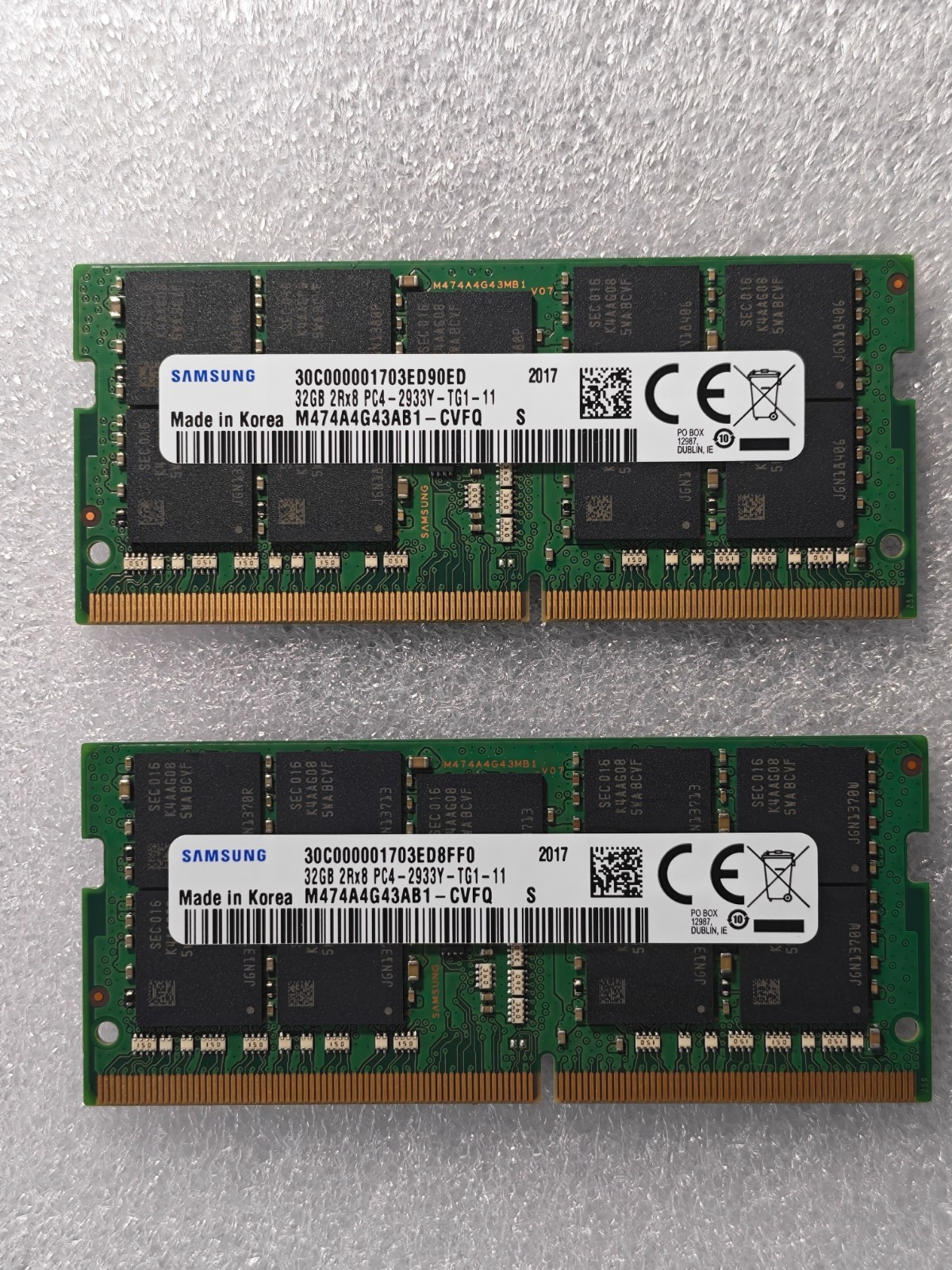 Samsung 64GB DDR4 2933 Laptop ECC SO-DIMM RAM (32GBx2) PC4-23400 260pin