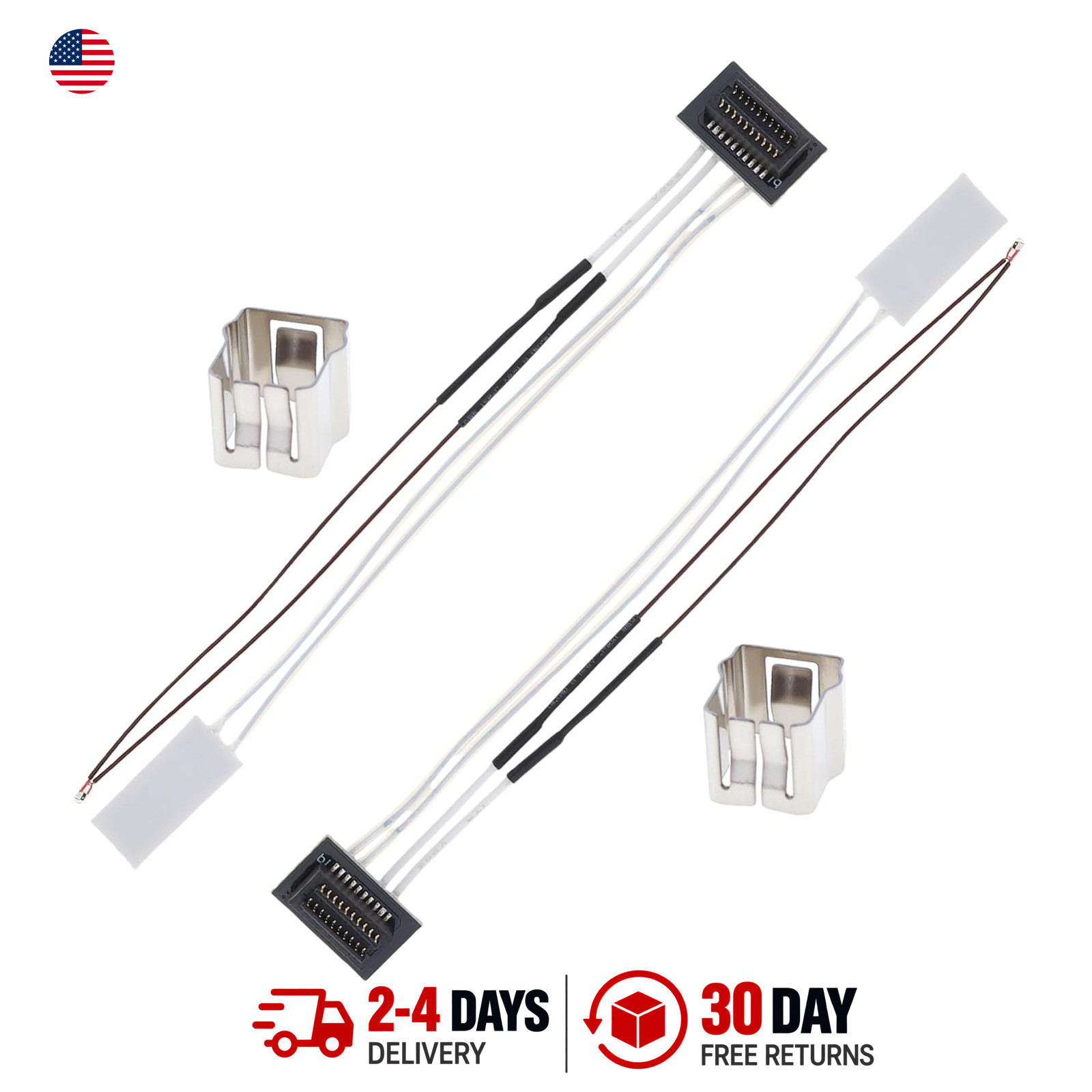 2 Pack 24V 48W High Temperature Ceramic Heater Thermistor Kit for Bambu Lab P1S