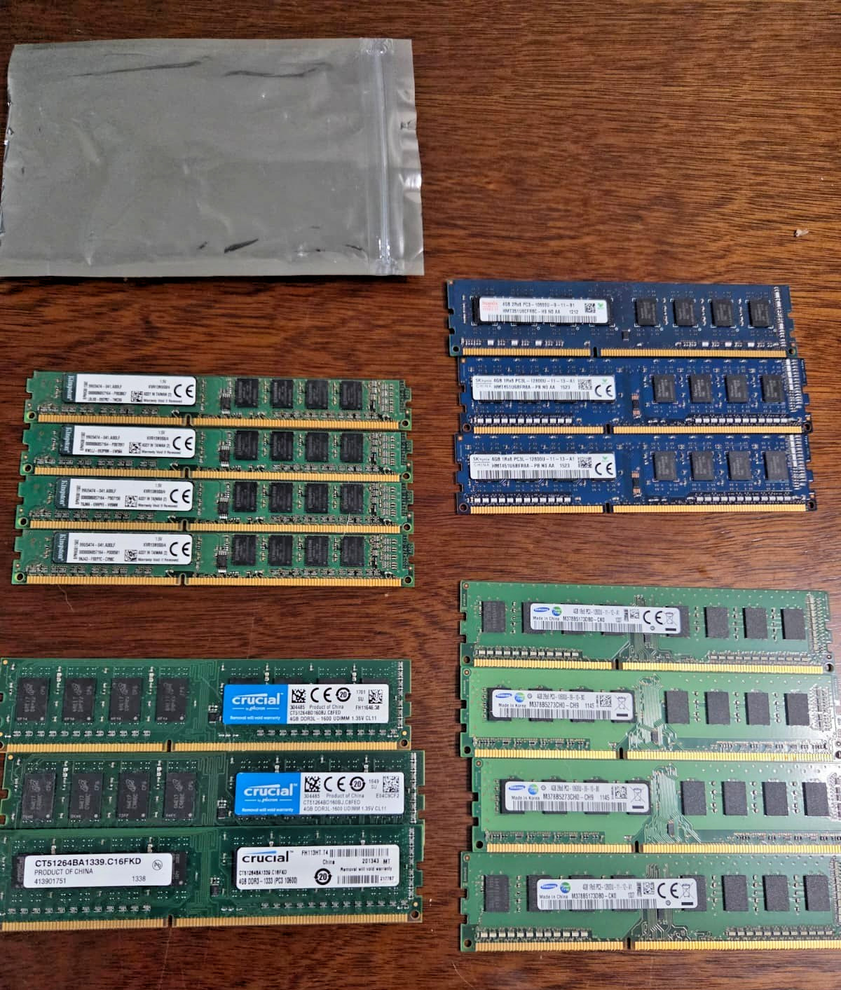 56GB Total Bulk Lot (14x 4GB) DDR3 / DDR3L Desktop RAM Memory Mix Tested Samsung