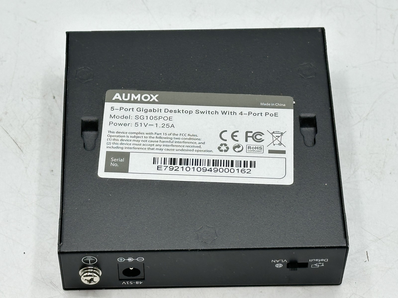 Aumox 5 Port Gigabit Ethernet PoE Switch, 4 Port PoE NO AC (SG105POE) FREE S/H