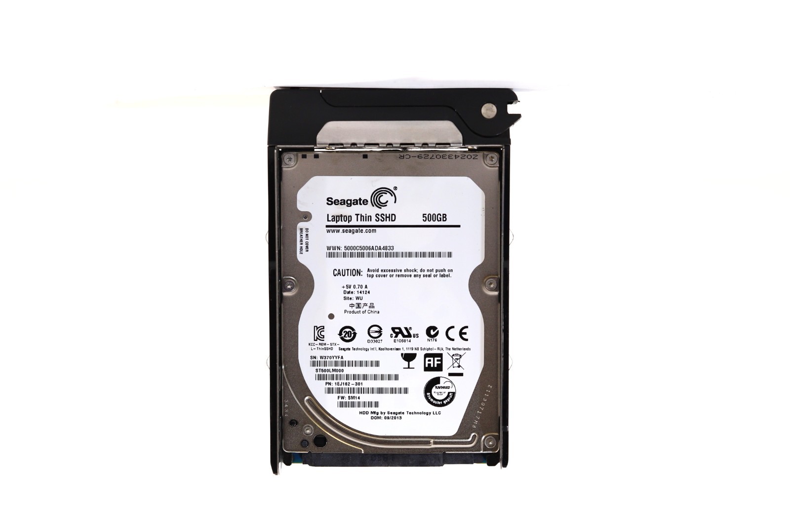 Seagate ST500LM000 500GB 2.5" 6Gb/s 64MB 5.4K SATA HDD W/Caddy P/N: 1EJ162-301