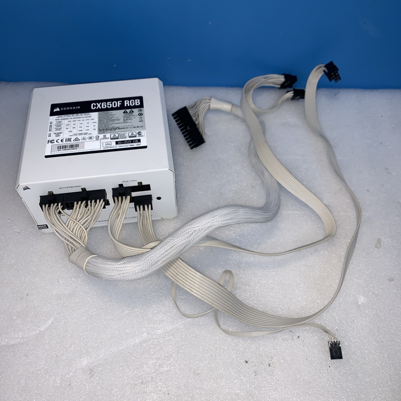 Corsair CX650F RGB 650W Power Supply Module - CP-9020226 (missing SATA Cables)