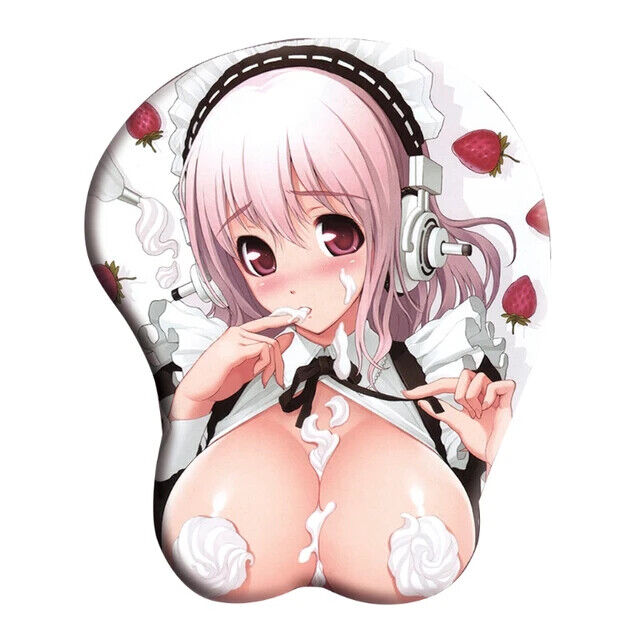 Sexy Anime Girls 3D Silicone Wrist Rest Computer Keyboard Mouse Pad Non Slip