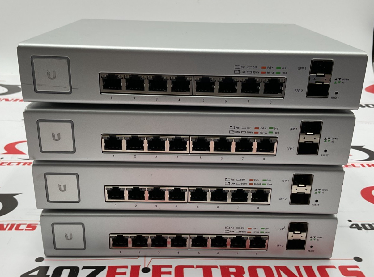QTY 1 Ubiquiti UniFi US-8-150W 8-Port Gigabit PoE+ Managed Switch 2x SFP 150W