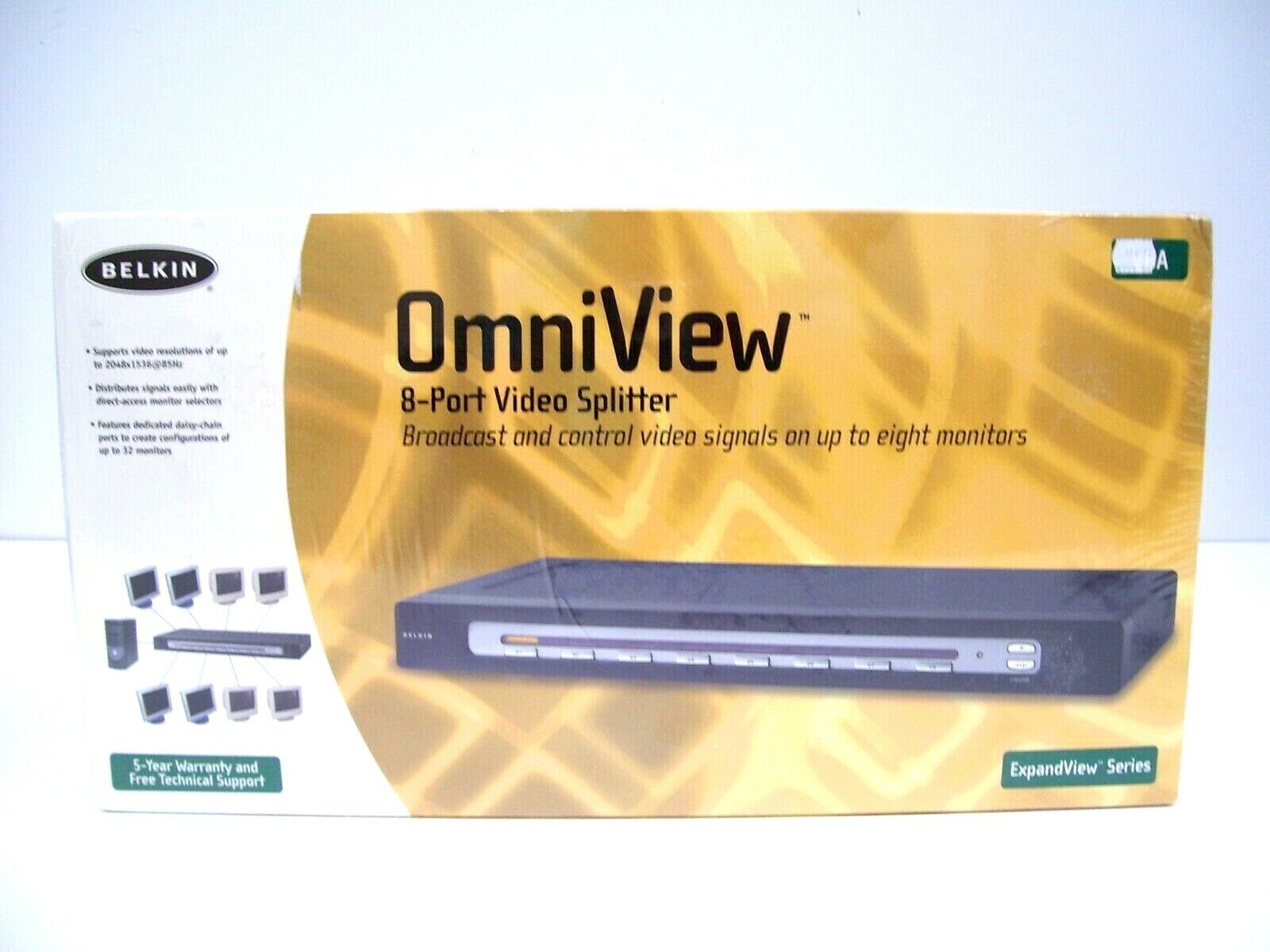 VGA VIDEO SPLITTER 8-PORT HD15 BELKIN F1DV108AU PC OMNIVIEW 2048x1536
