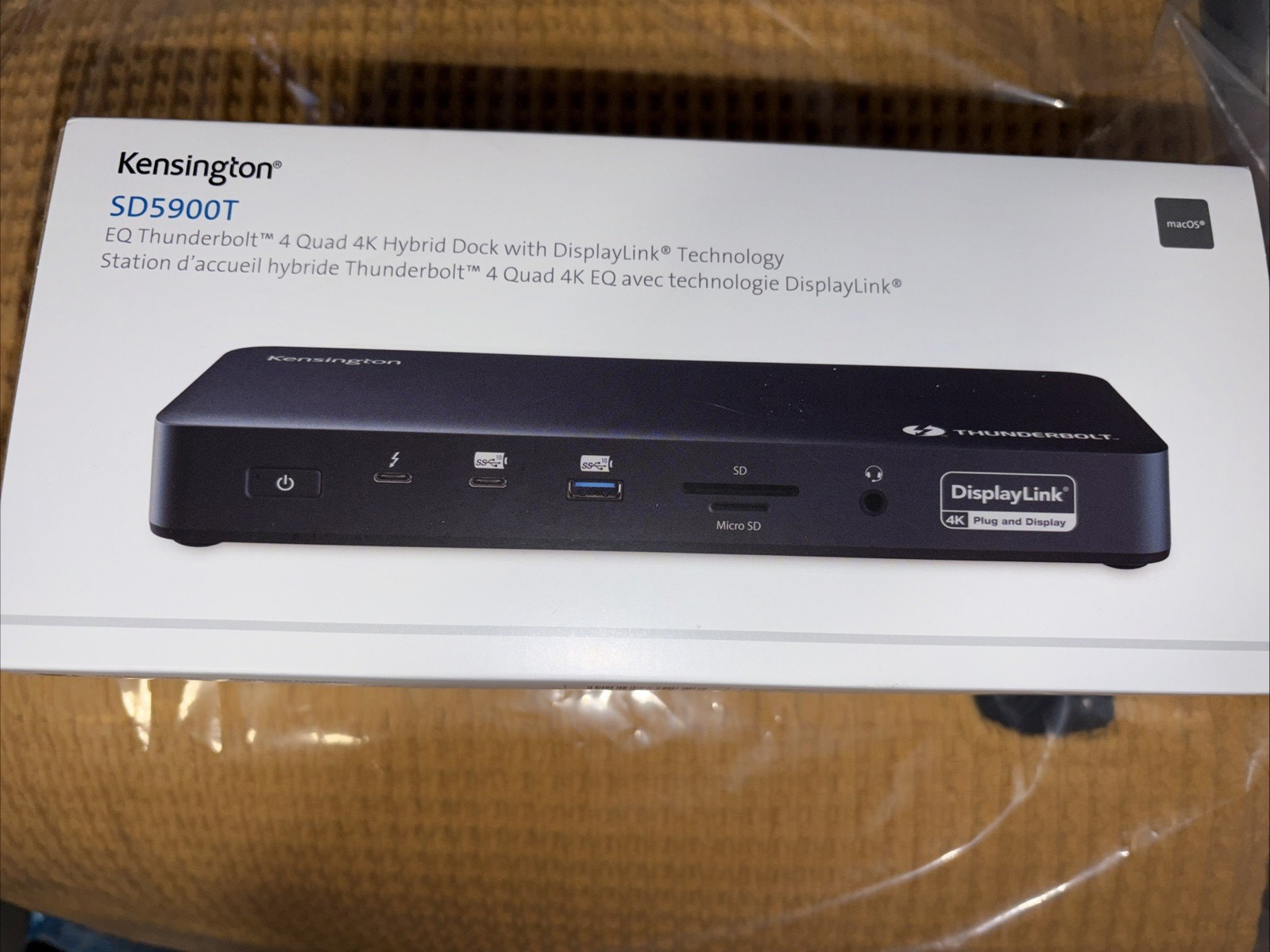 KENSINGTON SD5900T K35232NA EQ THUNDERBOLT 4 QUAD 4K HYBRID DOCK W/ DISPLAYLINK