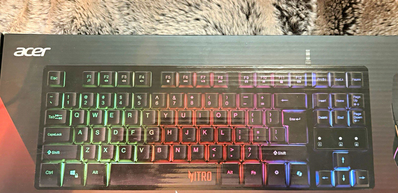 Acer Nitro Wired USB Illuminated RGB Keyboard Black QWERTY English