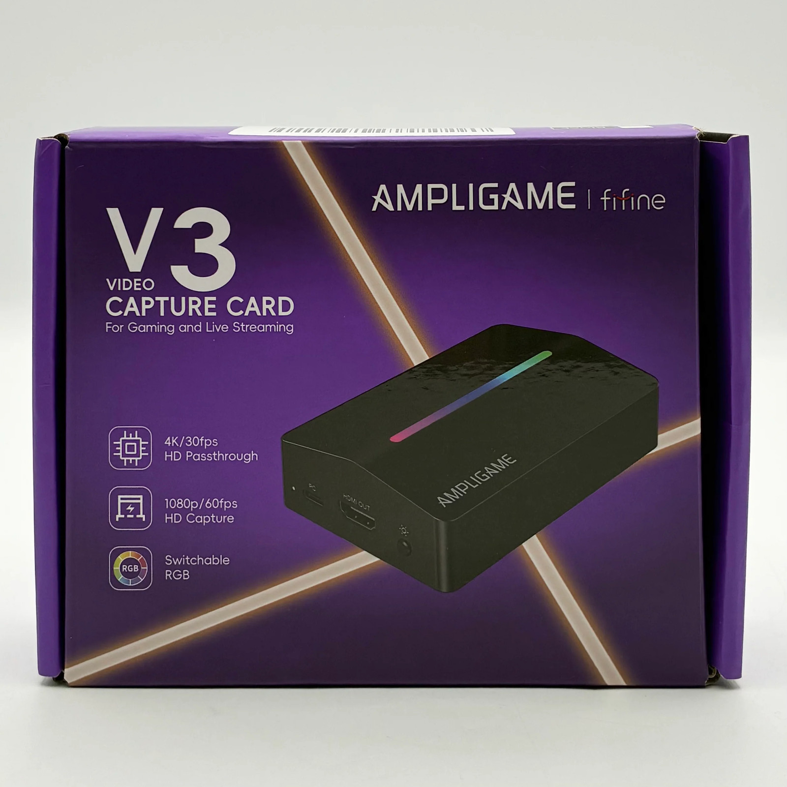 Fifine AmpliGame V3 4K 2K 1080P HD Capture Card with RGB