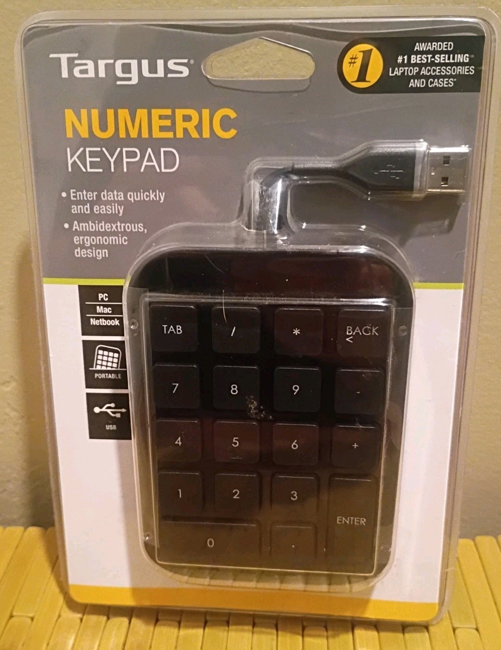 Targus Numeric Portable Keypad AKP10US For PC Mac Notebook USB - New 